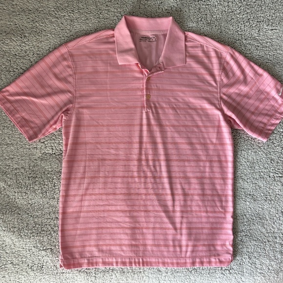 Nike Mens Golf/ Tennis thin stripe Polo short sleeve collared shirt Size Medium. - Picture 8 of 14